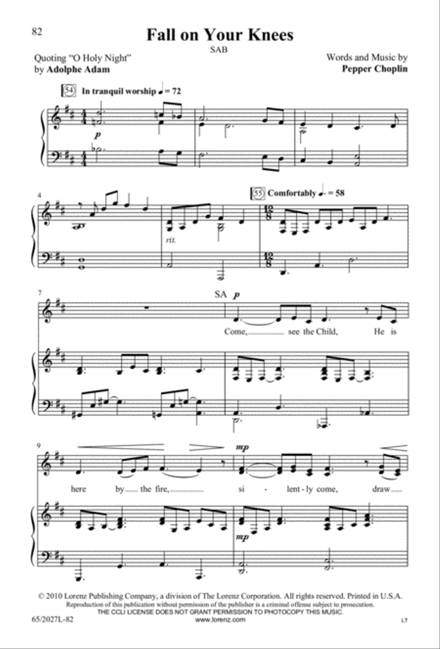 Night of the Father's Love (Digital Download) 3-Part scores gallery preview page 82