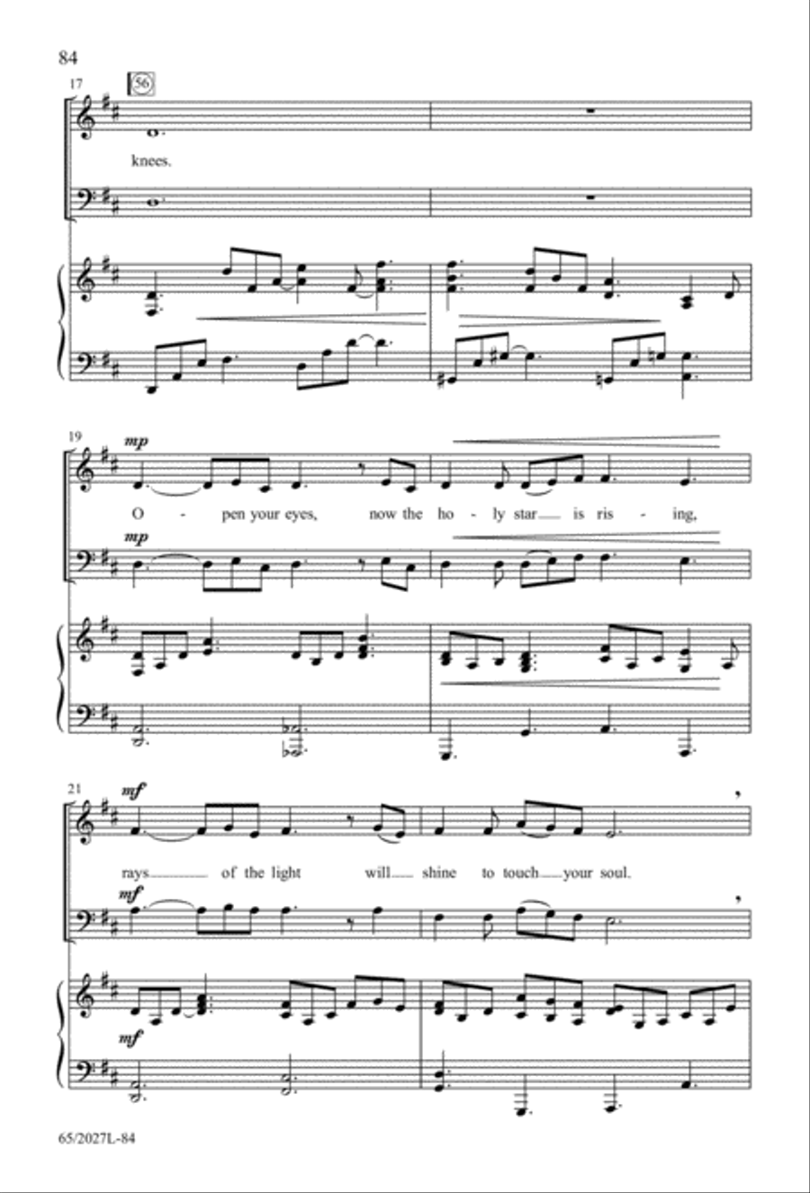 Night of the Father's Love (Digital Download) 3-Part scores gallery preview page 84