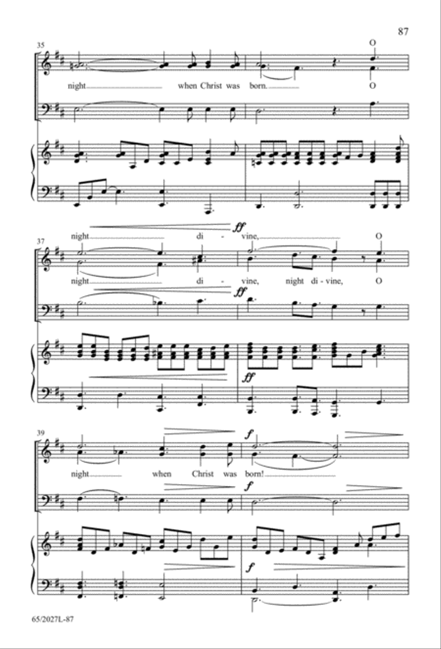 Night of the Father's Love (Digital Download) 3-Part scores gallery preview page 87