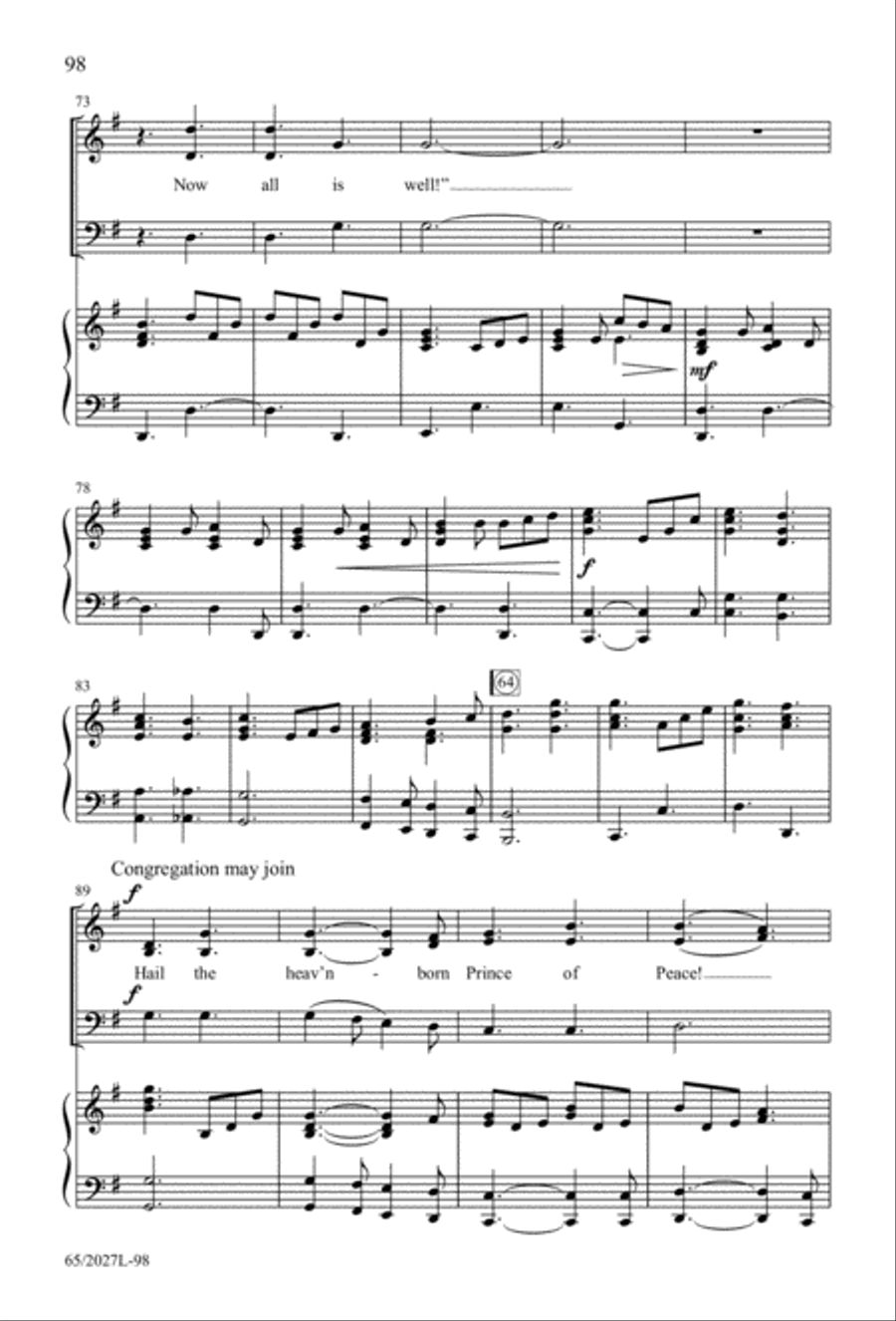 Night of the Father's Love (Digital Download) 3-Part scores gallery preview page 98
