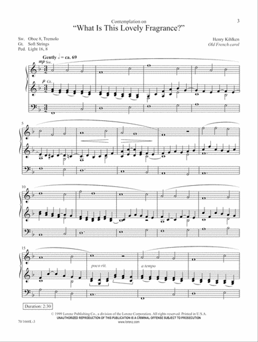 The Nativity (Digital Download) Organ scores gallery preview page 3