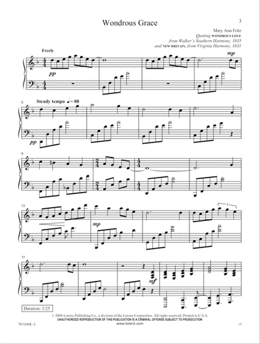 Sacrifice and Triumph (Digital Download) Piano Solo scores gallery preview page 3