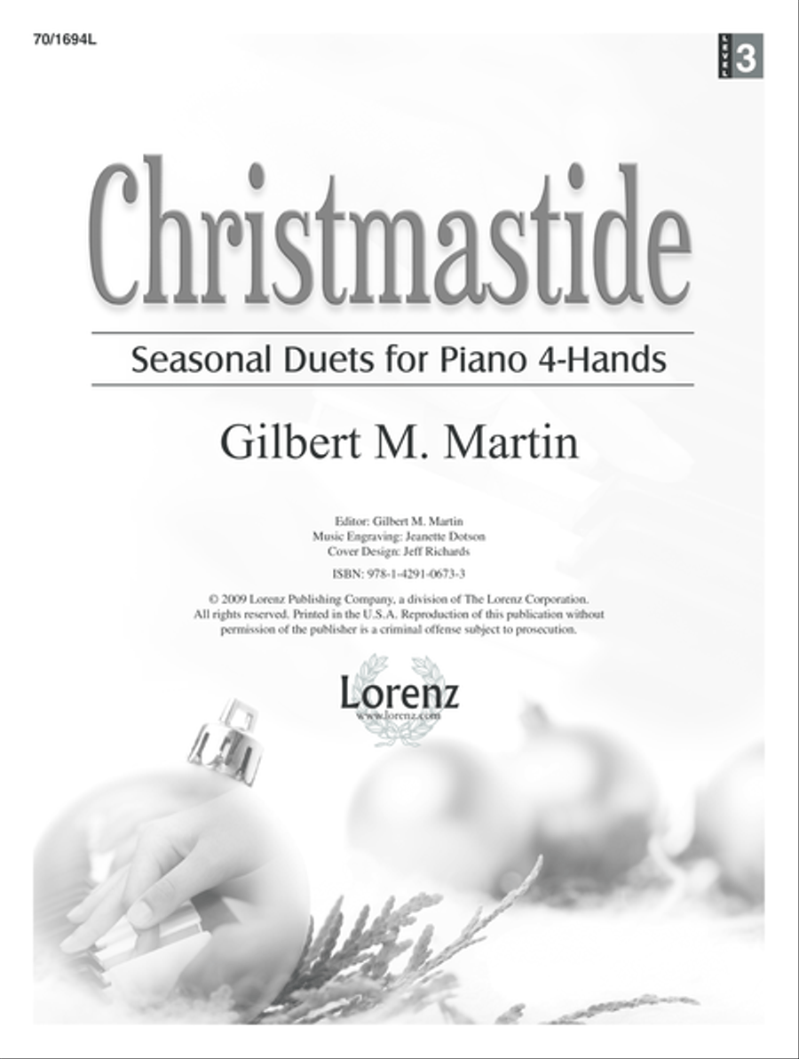Christmastide (Digital Download) Piano Duet scores gallery preview page 1