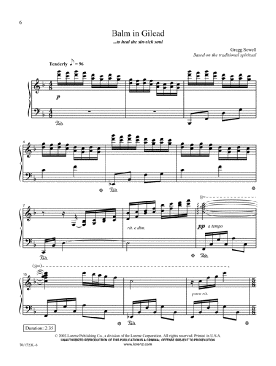 Wondrous Grace (Digital Download) Piano Solo scores gallery preview page 6