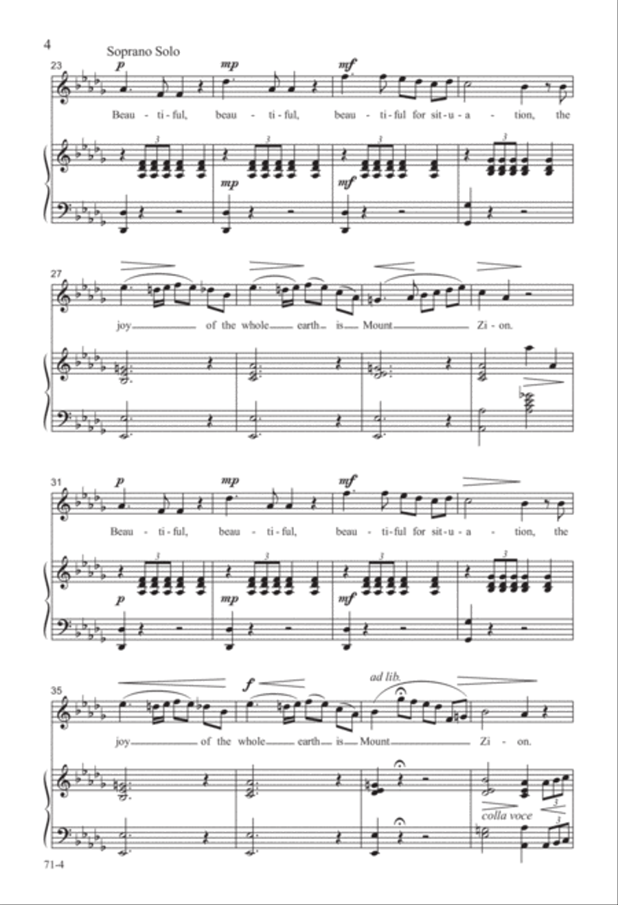 Let Mount Zion Rejoice (Digital Download) 4-Part scores gallery preview page 4