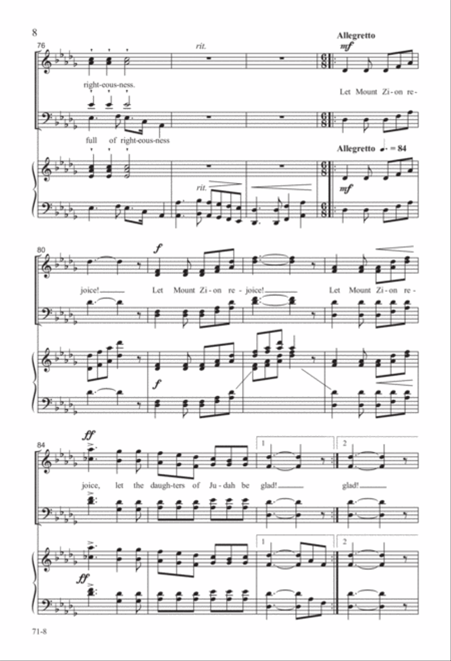 Let Mount Zion Rejoice (Digital Download) 4-Part scores gallery preview page 8