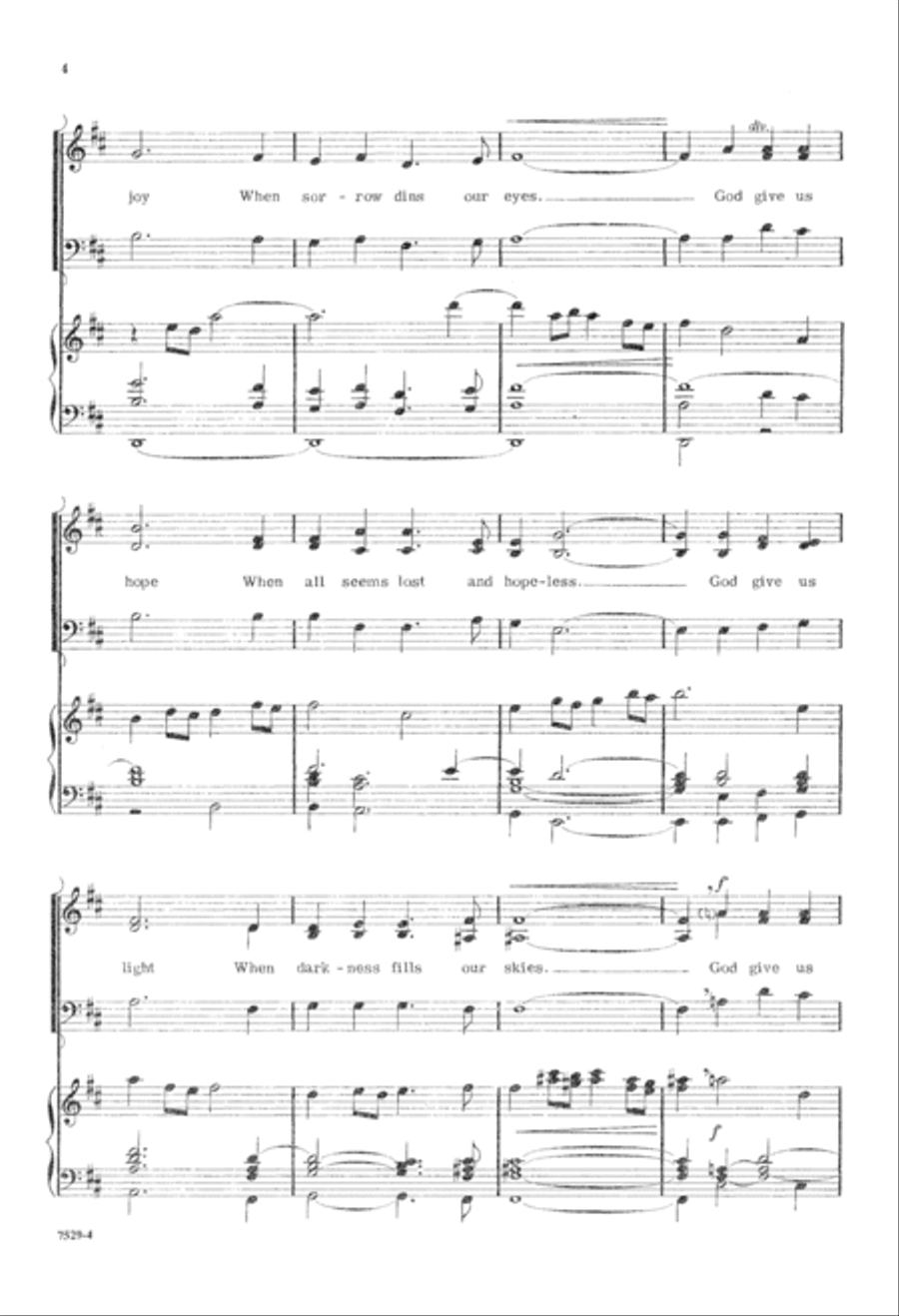 God Give Us Peace (Digital Download) 3-Part scores gallery preview page 4