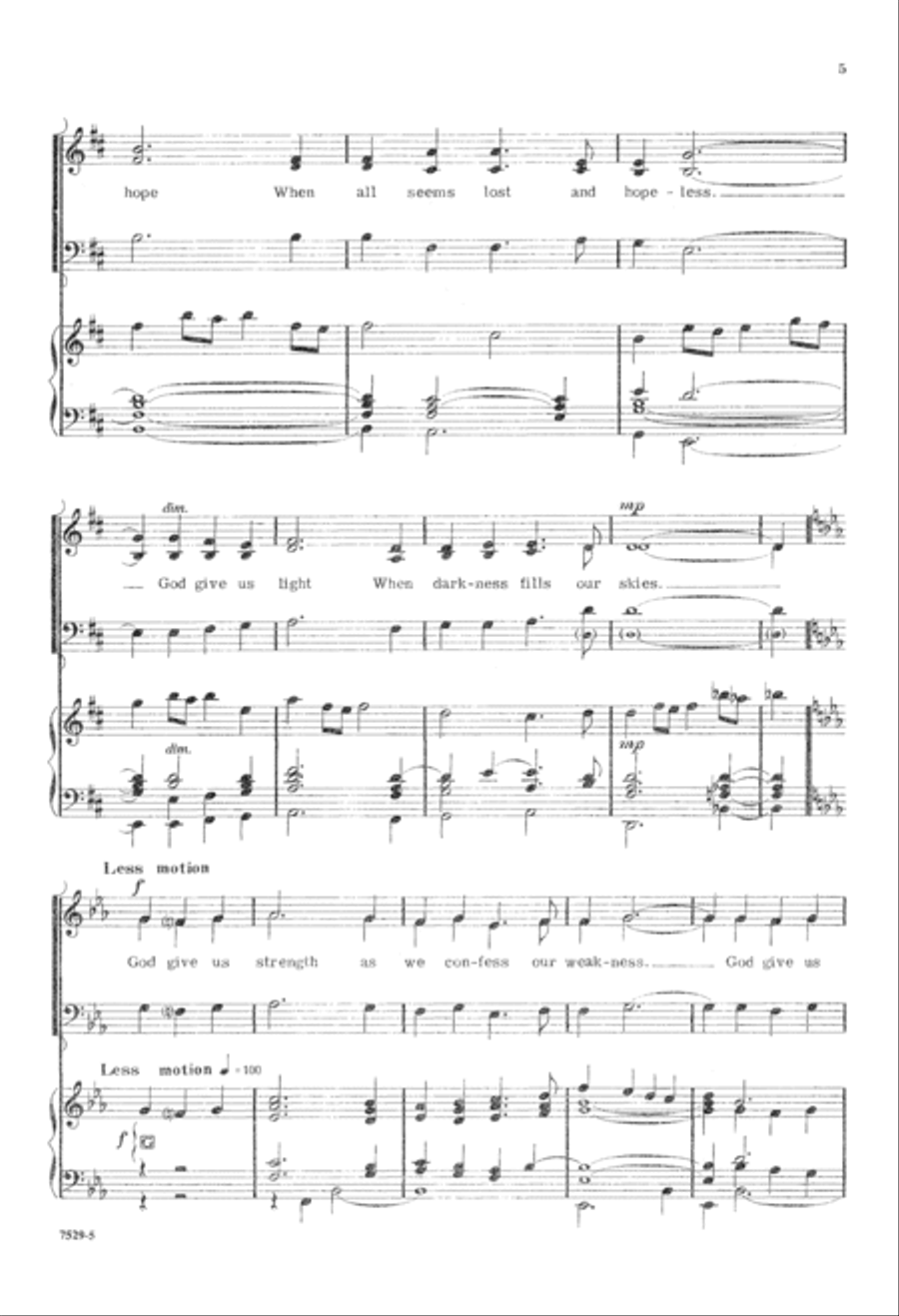 God Give Us Peace (Digital Download) 3-Part scores gallery preview page 5