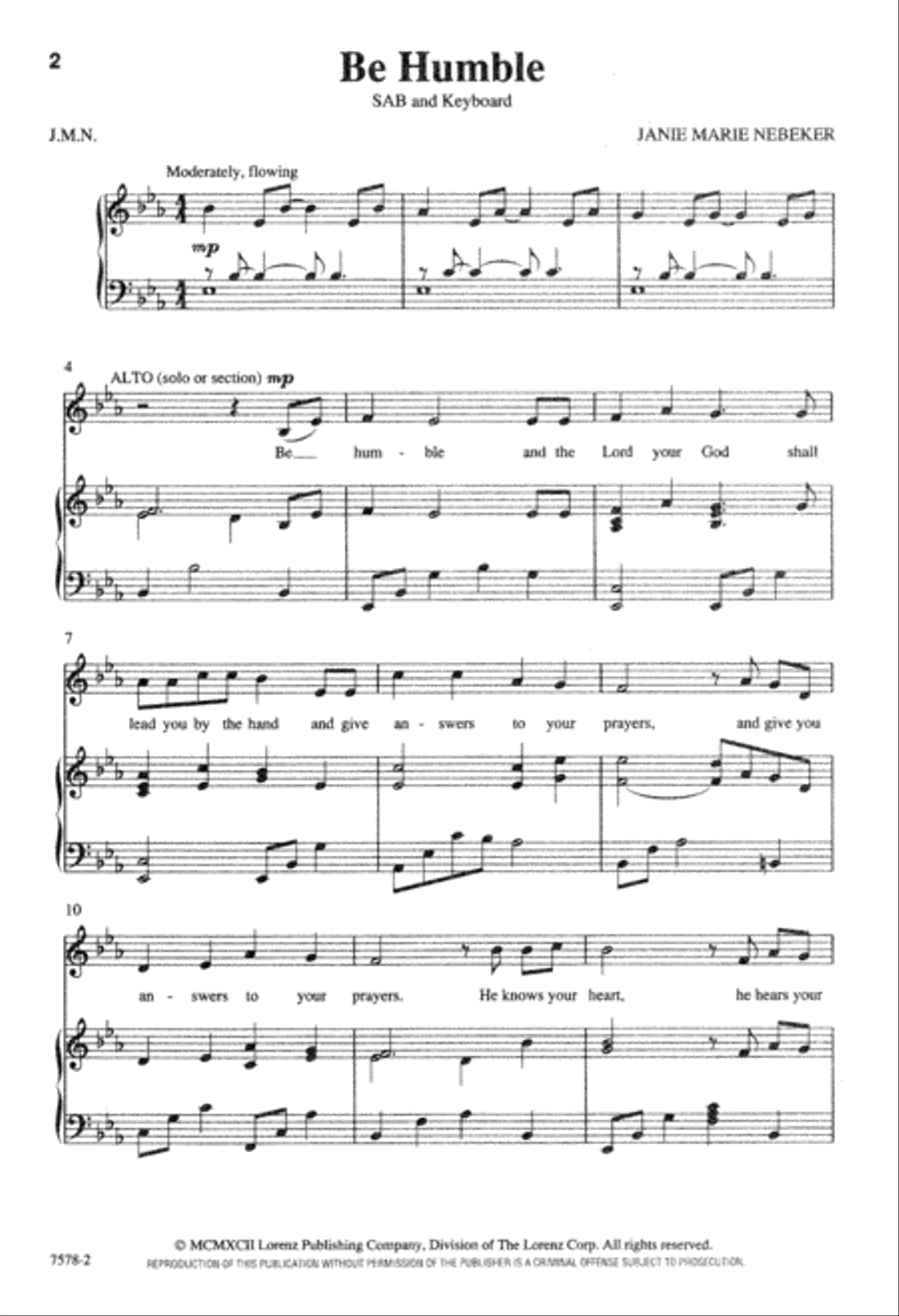Be Humble (Digital Download) 3-Part scores gallery preview page 2