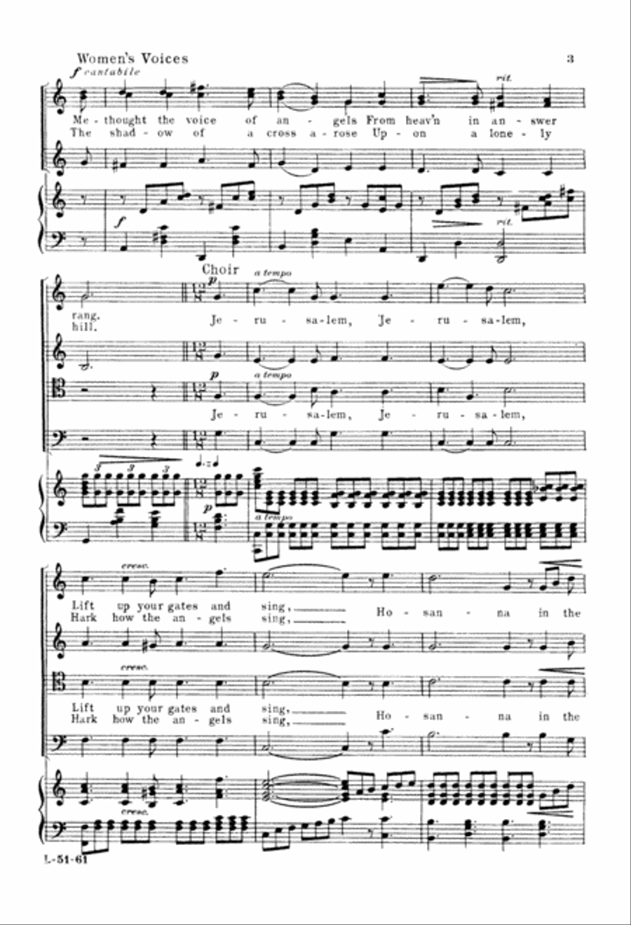 The Holy City (Digital Download) 4-Part scores gallery preview page 3