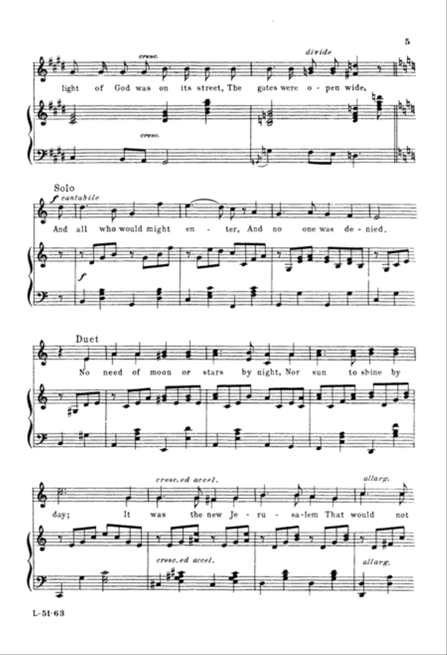 The Holy City (Digital Download) 4-Part scores gallery preview page 5