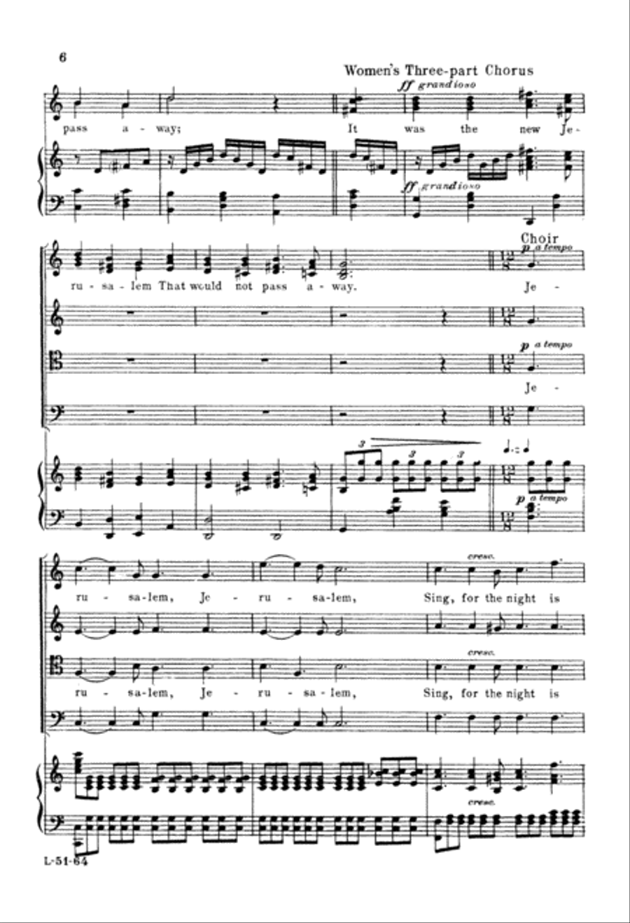 The Holy City (Digital Download) 4-Part scores gallery preview page 6