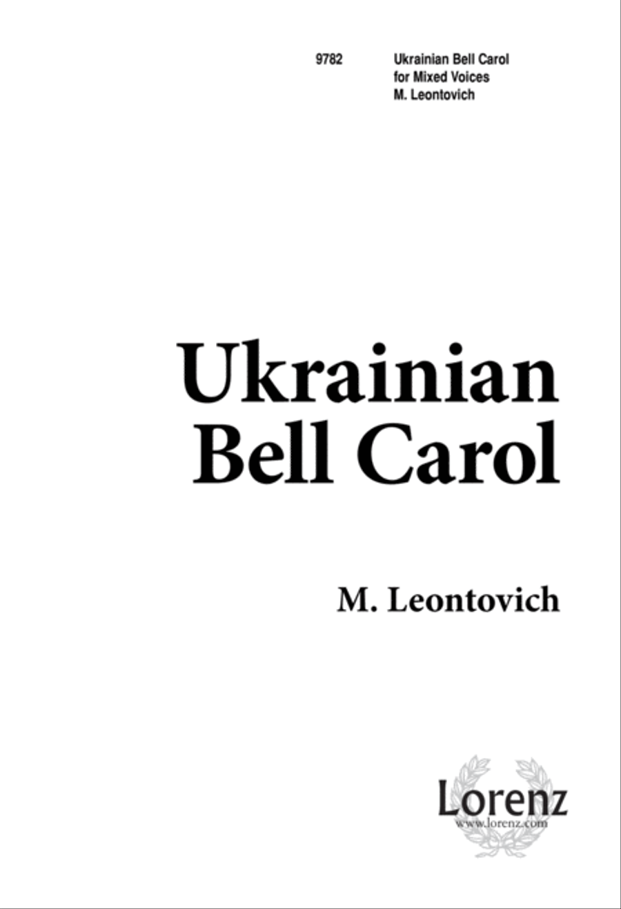 Ukrainian Bell Carol (Digital Download) 4-Part scores gallery preview page 1