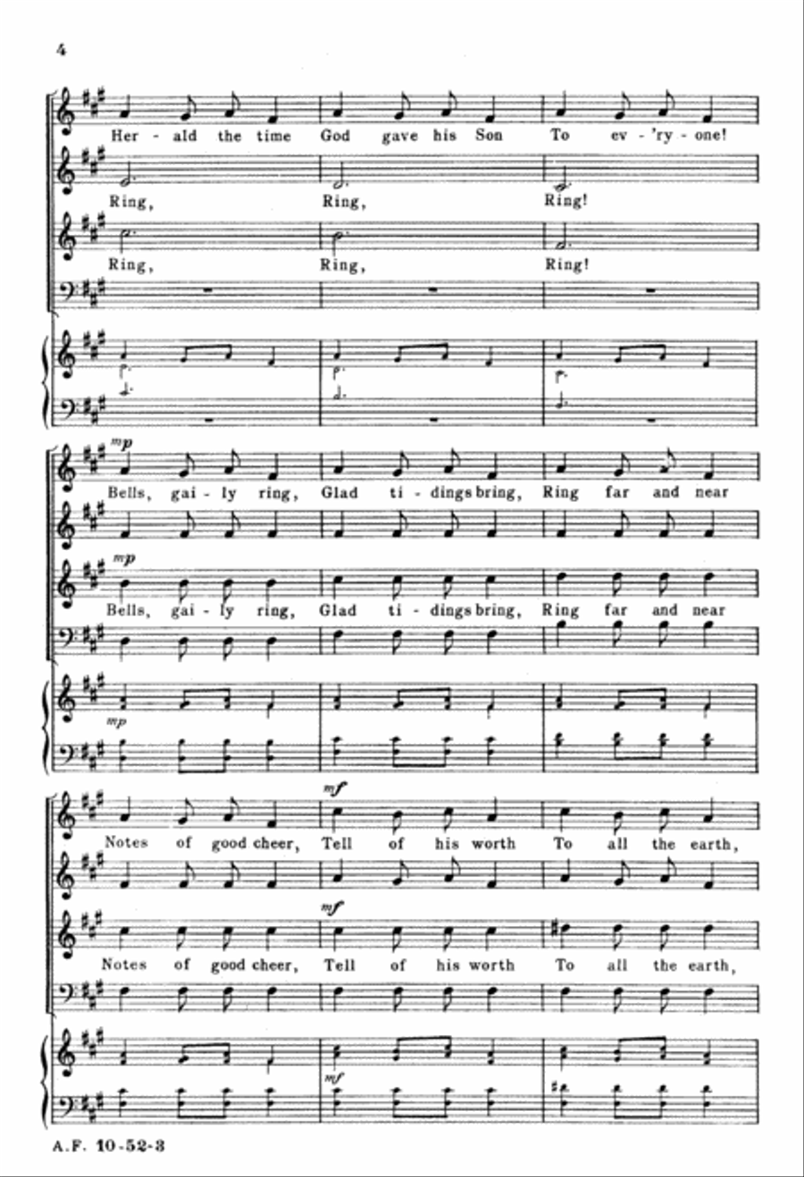 Ukrainian Bell Carol (Digital Download) 4-Part scores gallery preview page 4
