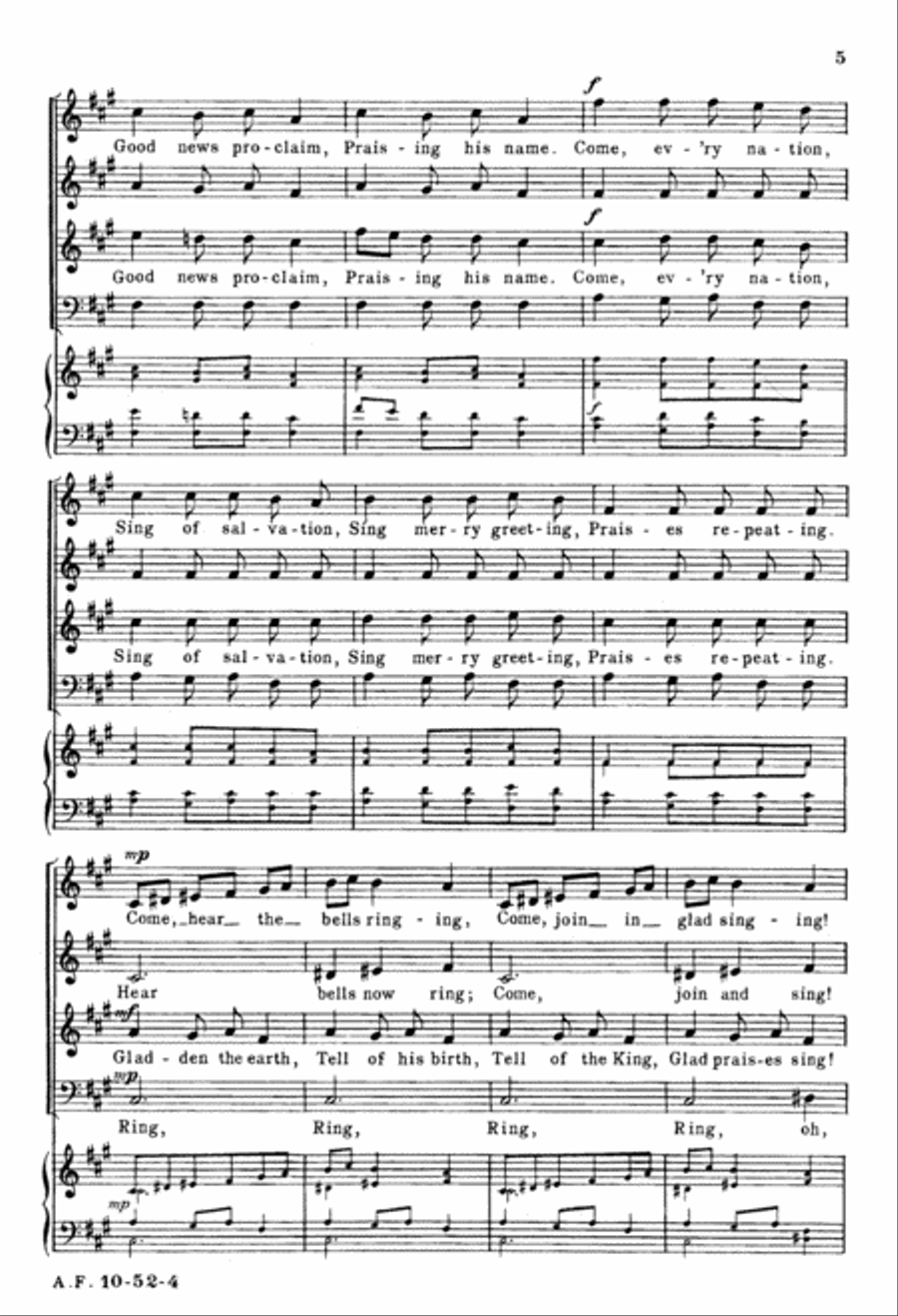 Ukrainian Bell Carol (Digital Download) 4-Part scores gallery preview page 5
