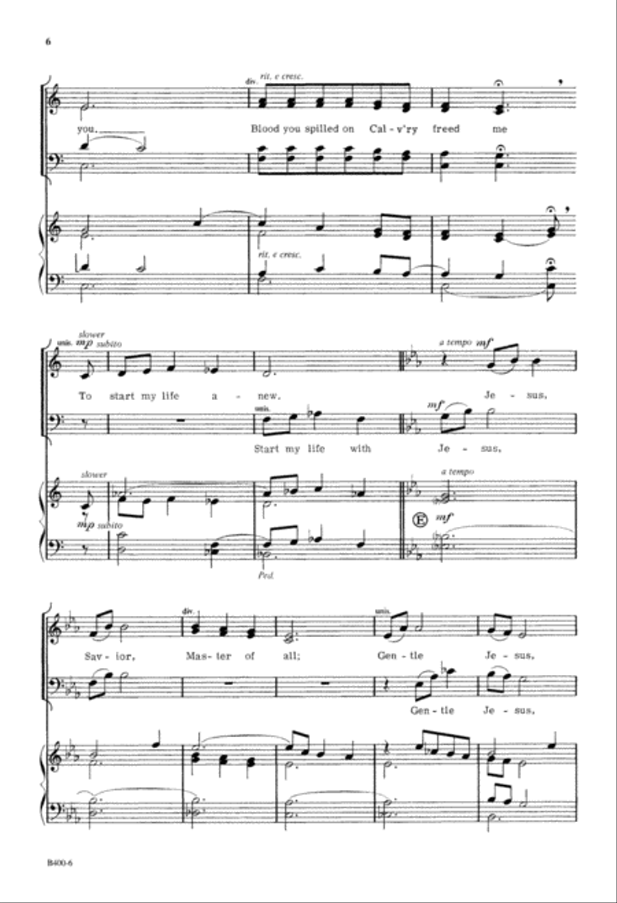 Jesus Savior (Digital Download) 4-Part scores gallery preview page 6