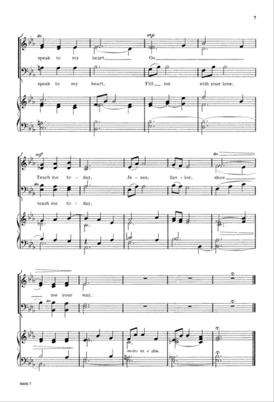 Jesus Savior (Digital Download) 4-Part scores gallery preview page 7