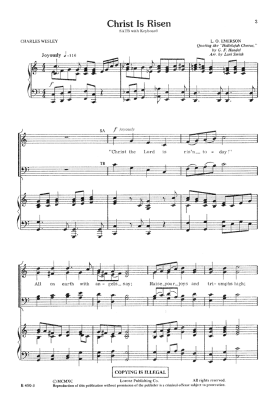 Christ Is Risen (Digital Download) 4-Part scores gallery preview page 3