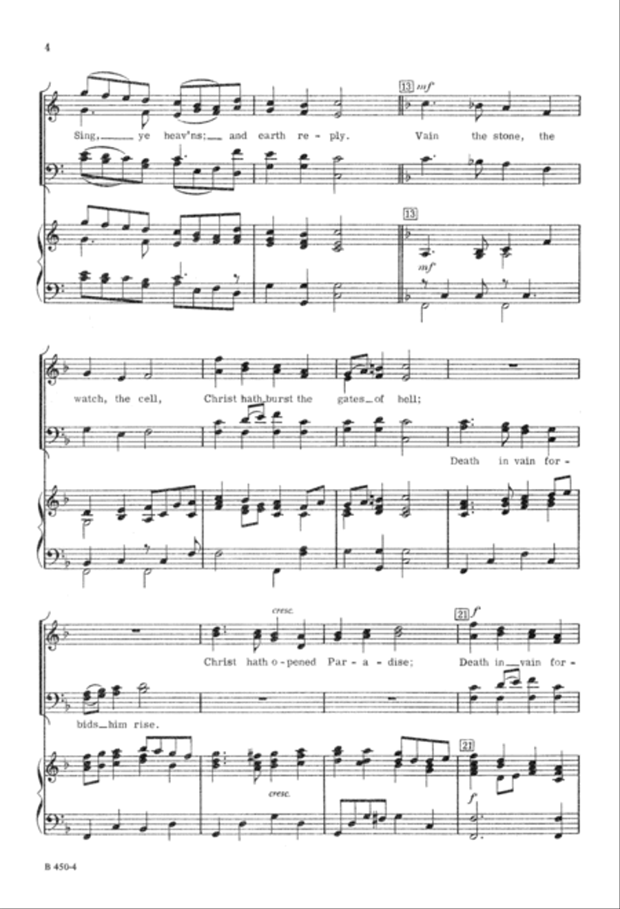 Christ Is Risen (Digital Download) 4-Part scores gallery preview page 4