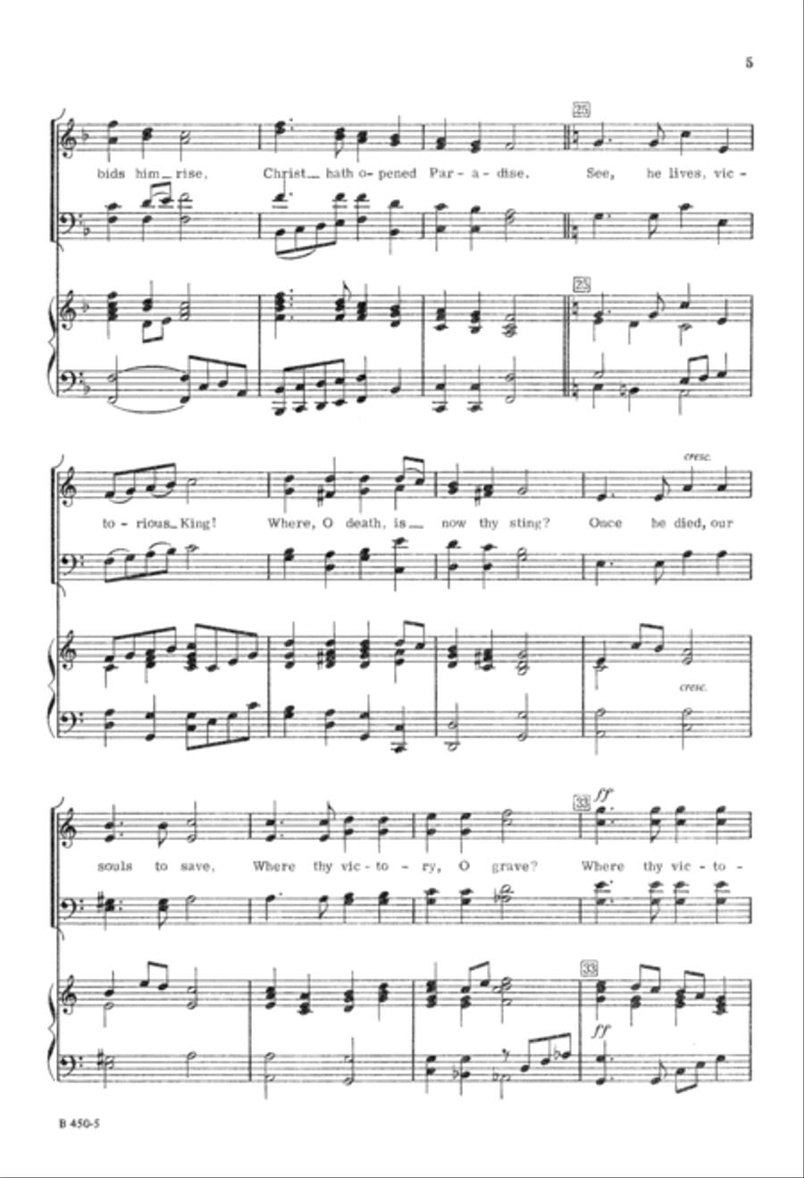 Christ Is Risen (Digital Download) 4-Part scores gallery preview page 5