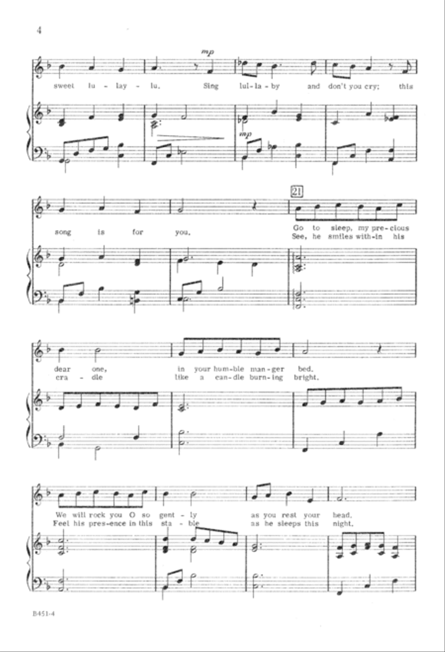 Mary's Lullaby (Digital Download) 4-Part scores gallery preview page 4