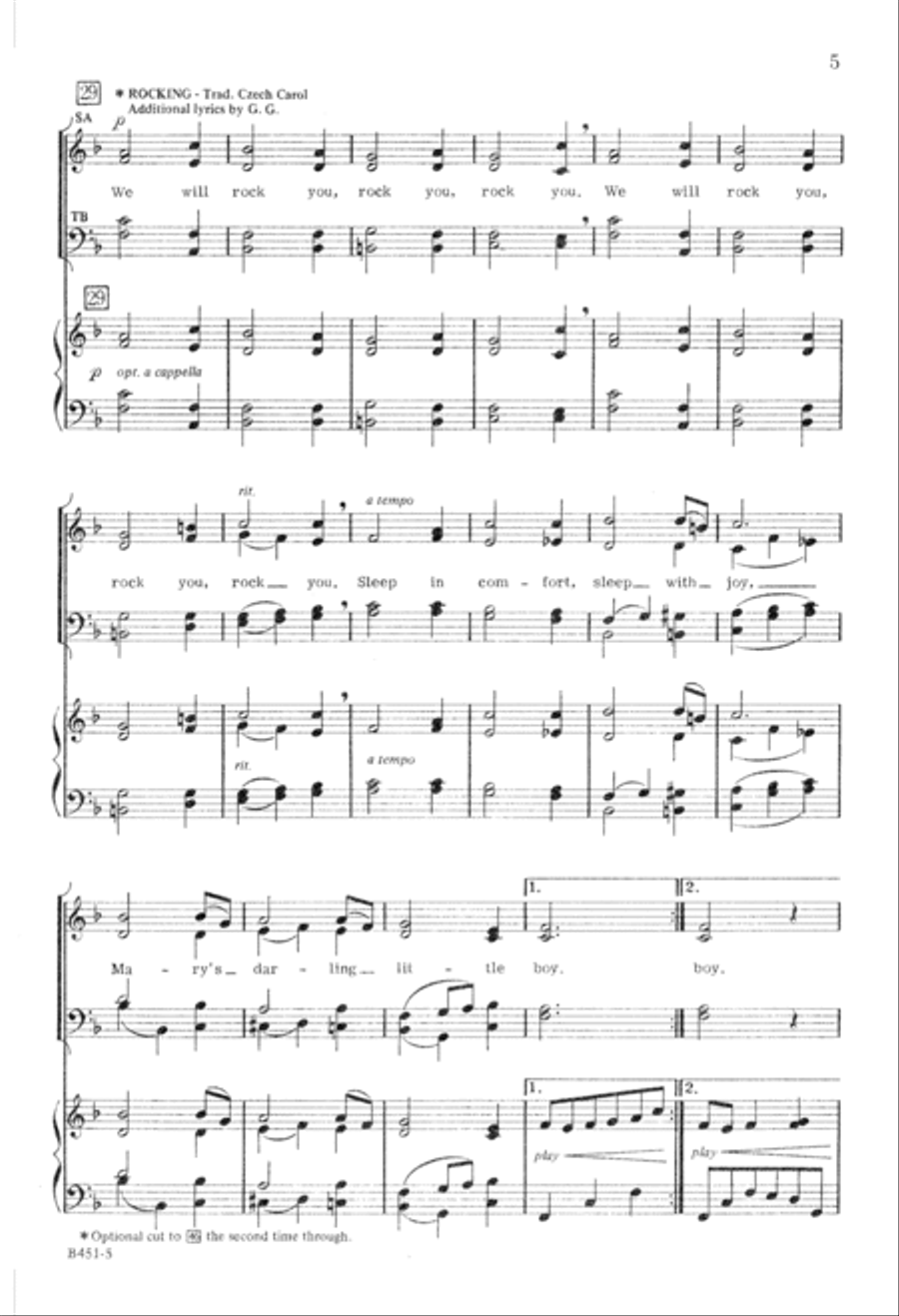 Mary's Lullaby (Digital Download) 4-Part scores gallery preview page 5