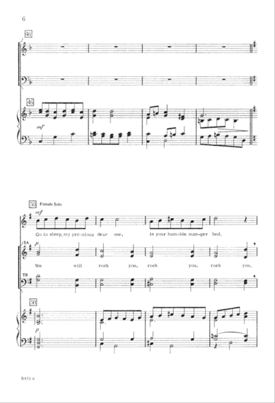 Mary's Lullaby (Digital Download) 4-Part scores gallery preview page 6