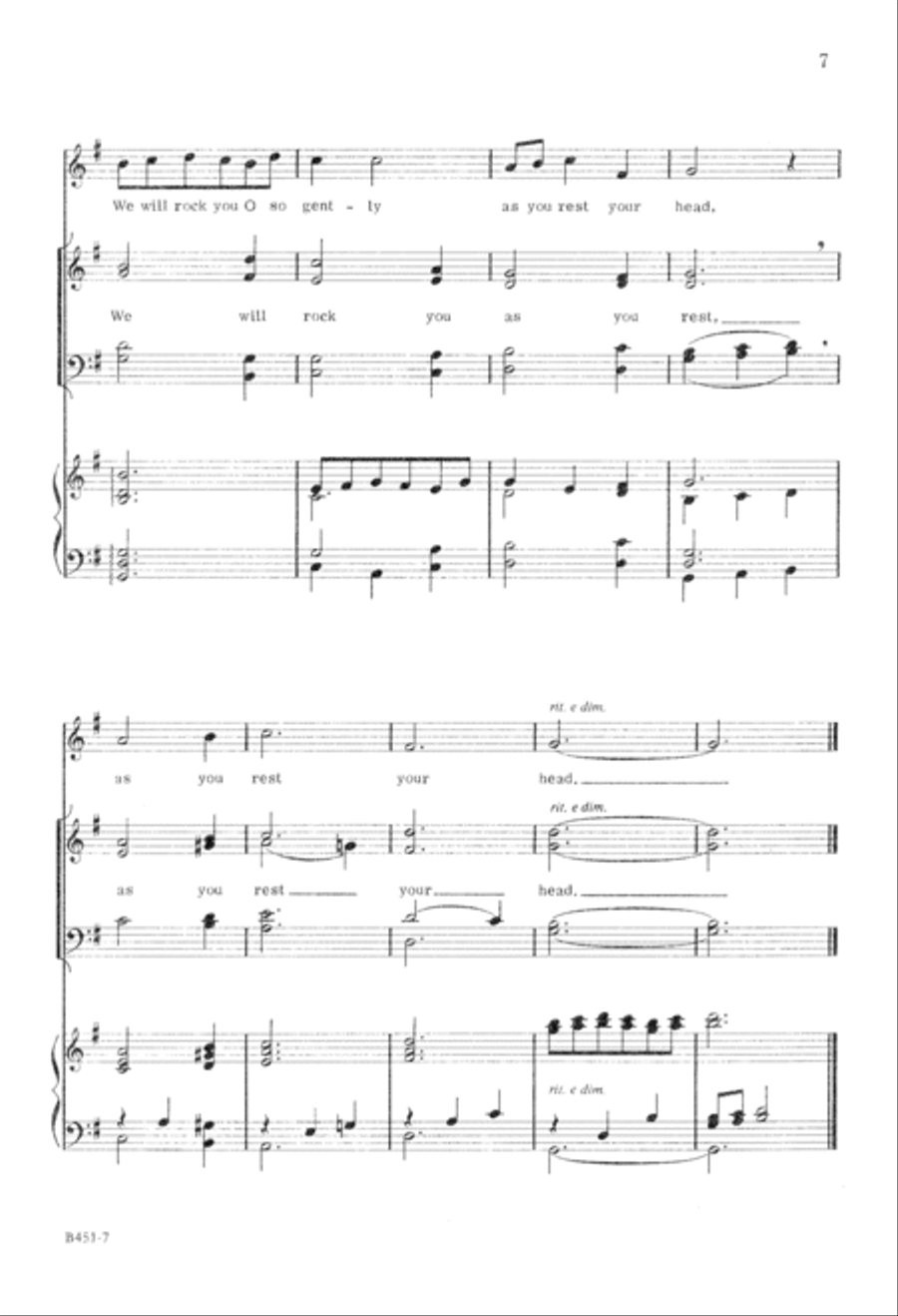 Mary's Lullaby (Digital Download) 4-Part scores gallery preview page 7