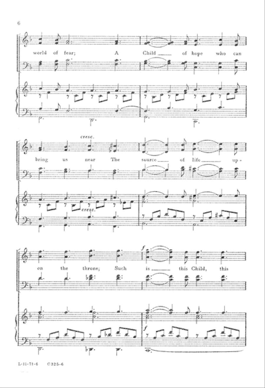 A Child of Hope (Digital Download) 4-Part scores gallery preview page 6
