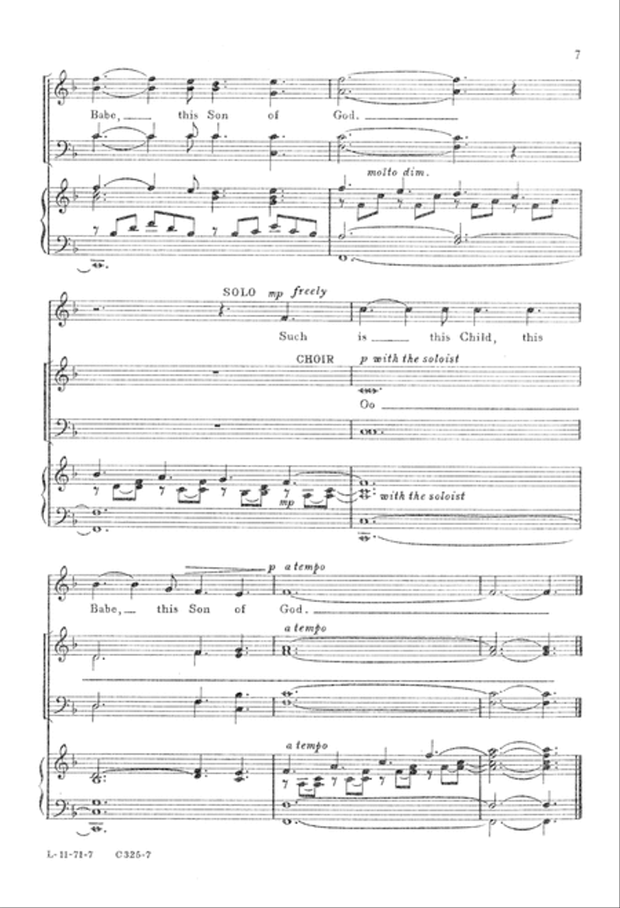A Child of Hope (Digital Download) 4-Part scores gallery preview page 7