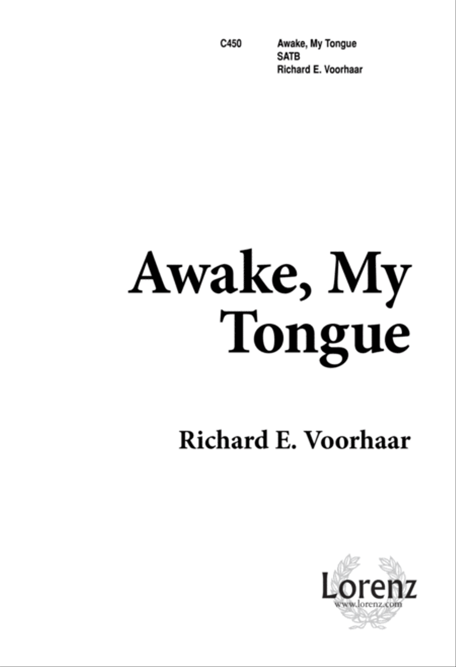 Awake, My Tongue (Digital Download) 4-Part scores gallery preview page 1