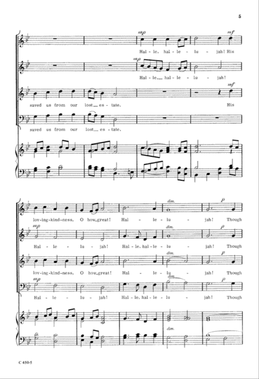 Awake, My Tongue (Digital Download) 4-Part scores gallery preview page 5