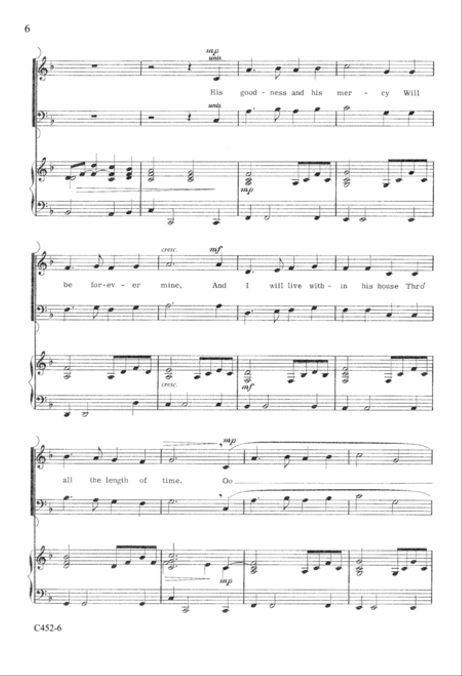 My Lord is Like a Shepherd (Digital Download) 4-Part scores gallery preview page 6