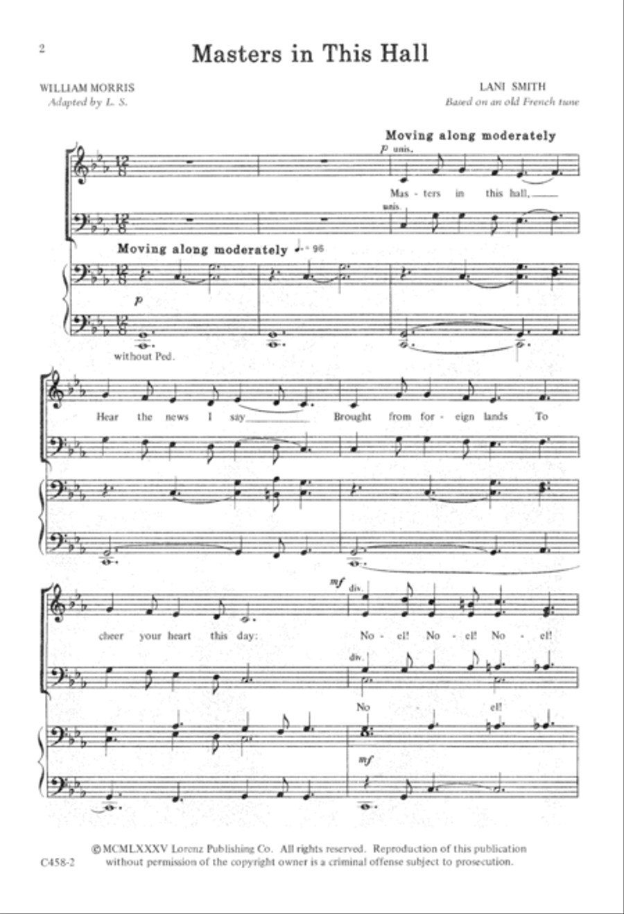 Masters in This Hall (Digital Download) 4-Part scores gallery preview page 2
