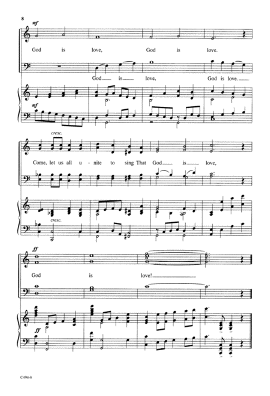 Come, Let Us All Unite to Sing (Digital Download) 4-Part scores gallery preview page 8