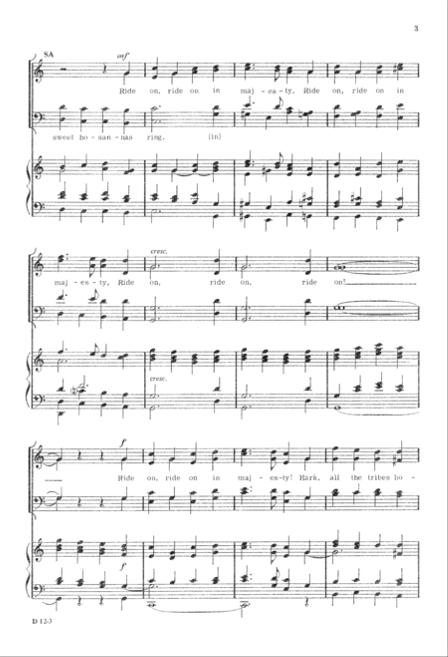 The Entry Into Jerusalem (Digital Download) 4-Part scores gallery preview page 3