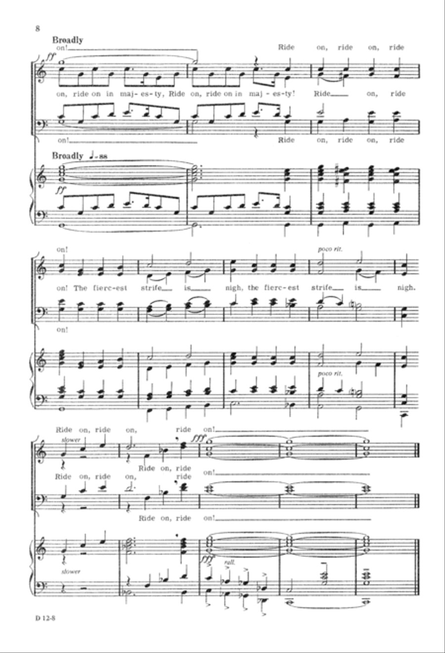 The Entry Into Jerusalem (Digital Download) 4-Part scores gallery preview page 8