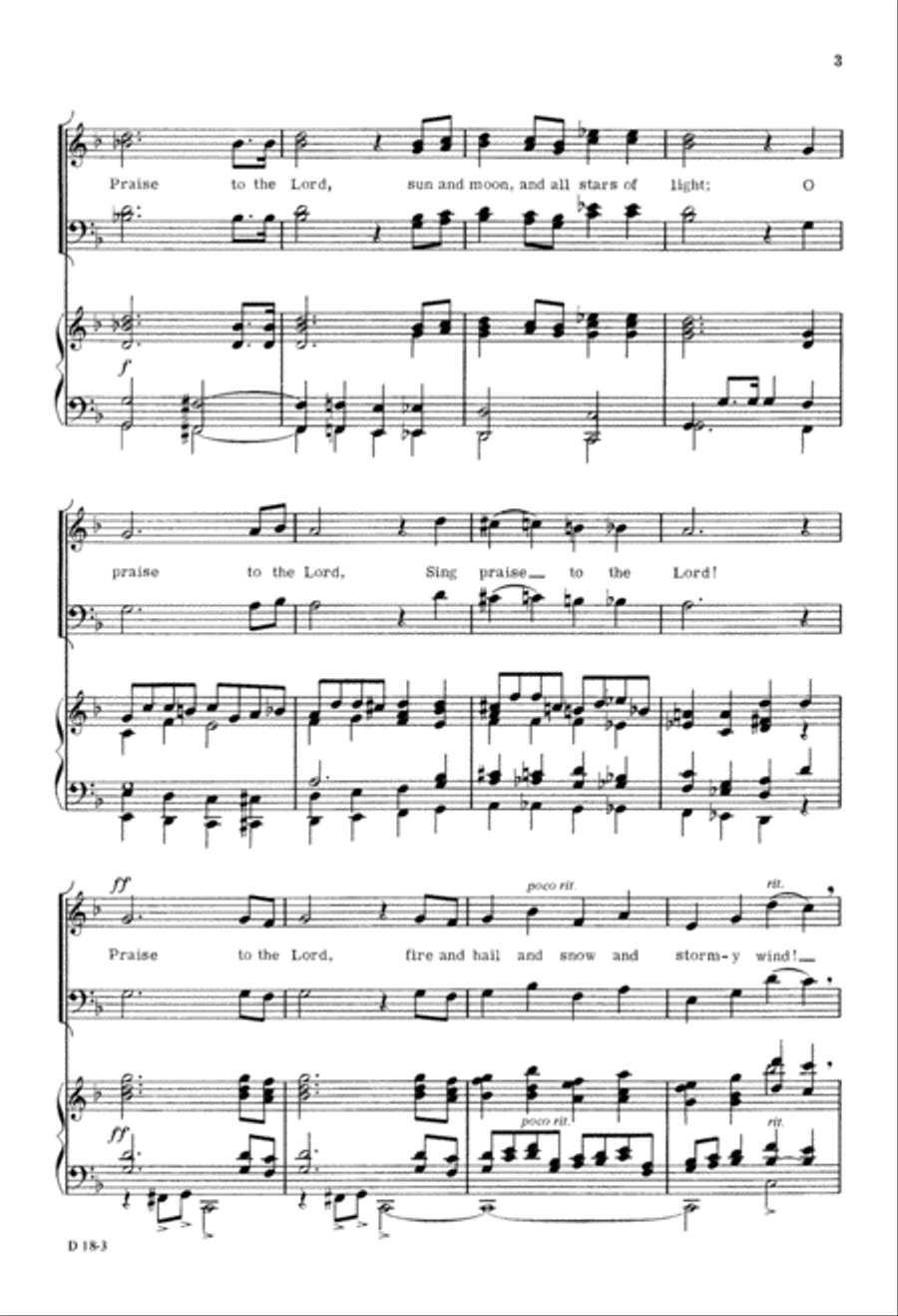 Praise and Thanksgiving (Digital Download) 4-Part scores gallery preview page 3