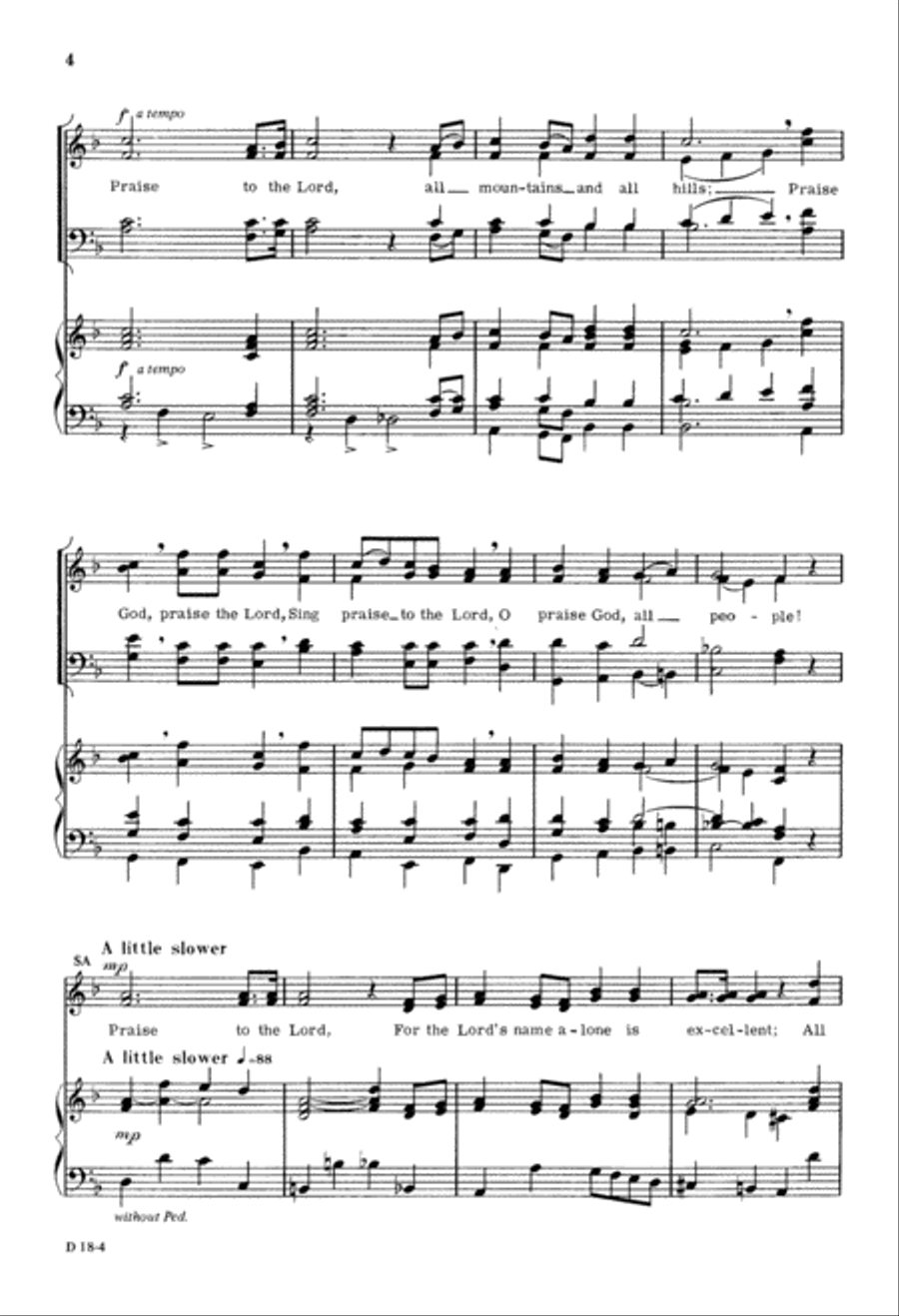 Praise and Thanksgiving (Digital Download) 4-Part scores gallery preview page 4