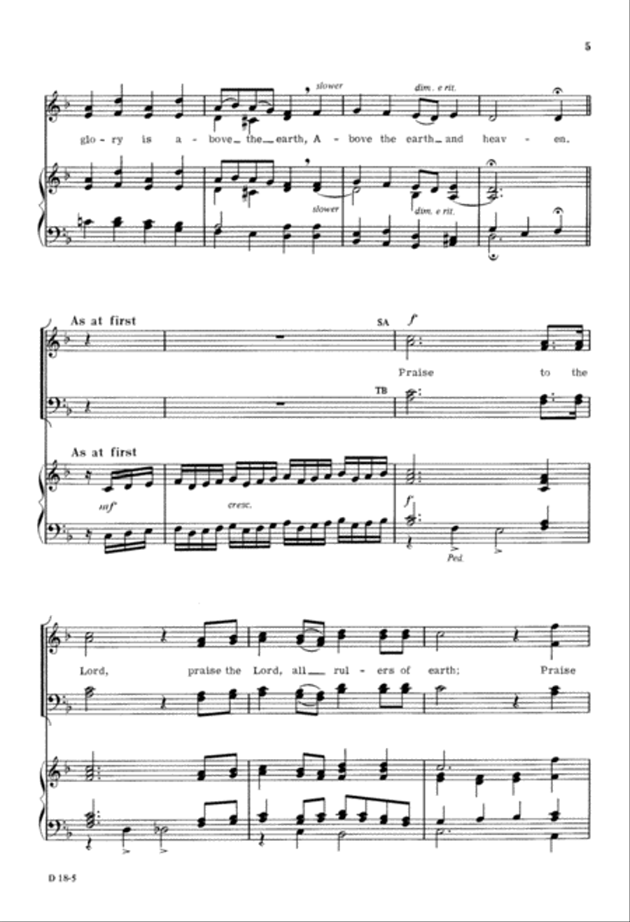 Praise and Thanksgiving (Digital Download) 4-Part scores gallery preview page 5