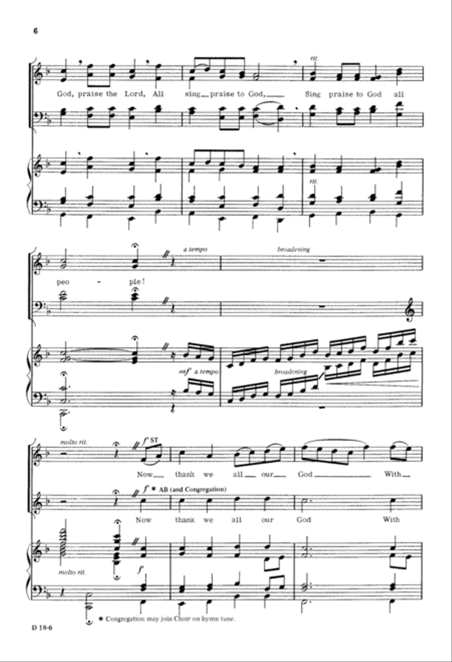Praise and Thanksgiving (Digital Download) 4-Part scores gallery preview page 6