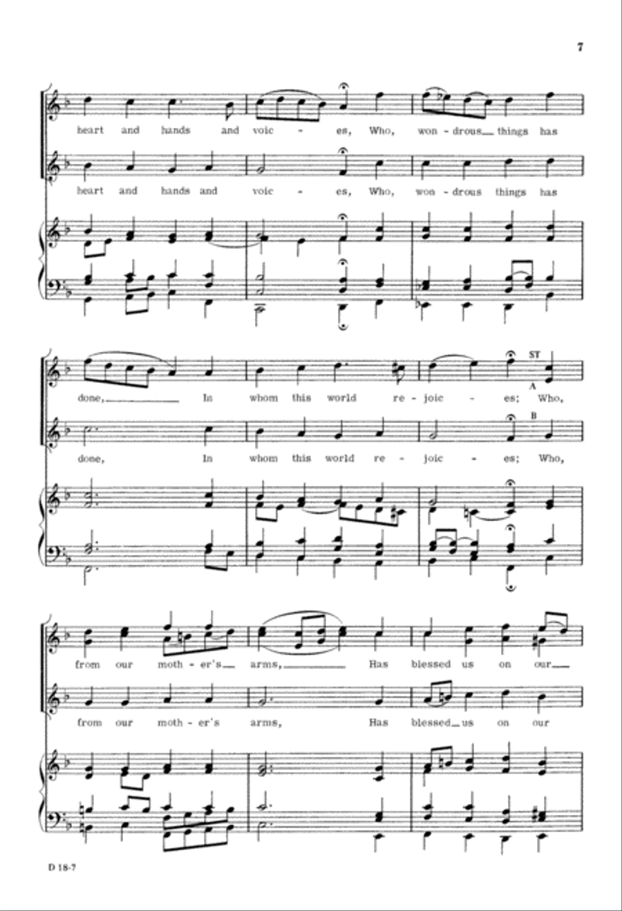 Praise and Thanksgiving (Digital Download) 4-Part scores gallery preview page 7