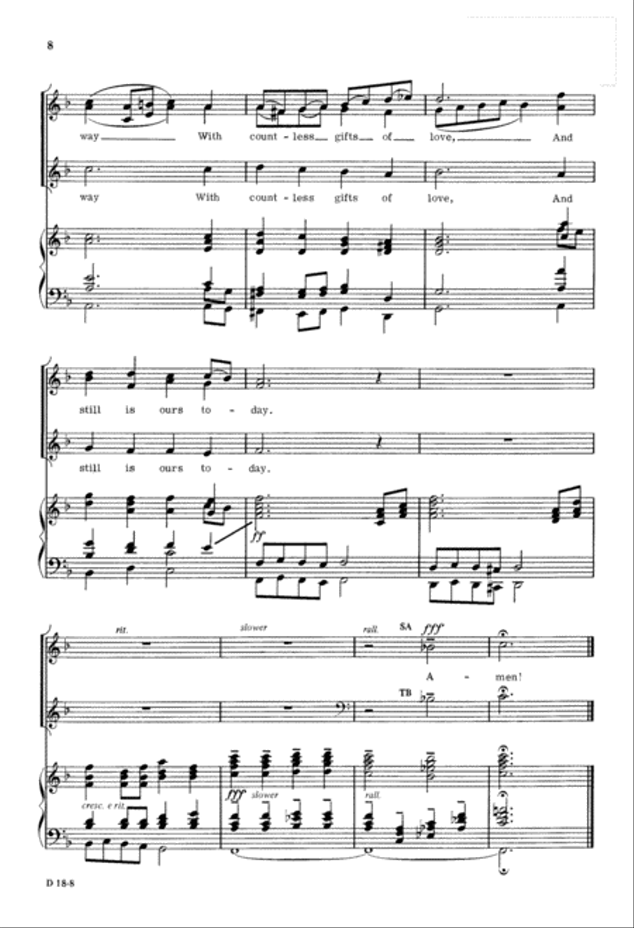 Praise and Thanksgiving (Digital Download) 4-Part scores gallery preview page 8