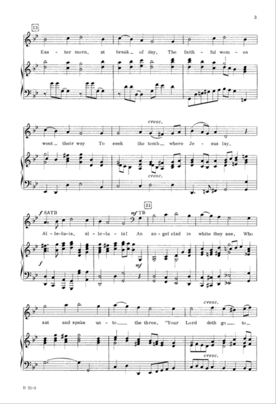 Easter (Digital Download) 4-Part scores gallery preview page 3