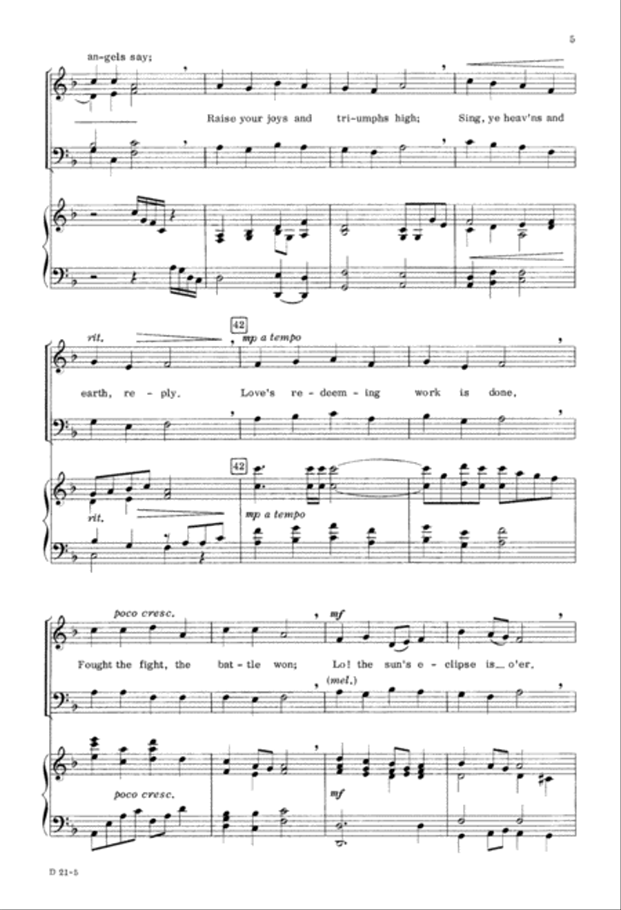 Easter (Digital Download) 4-Part scores gallery preview page 5