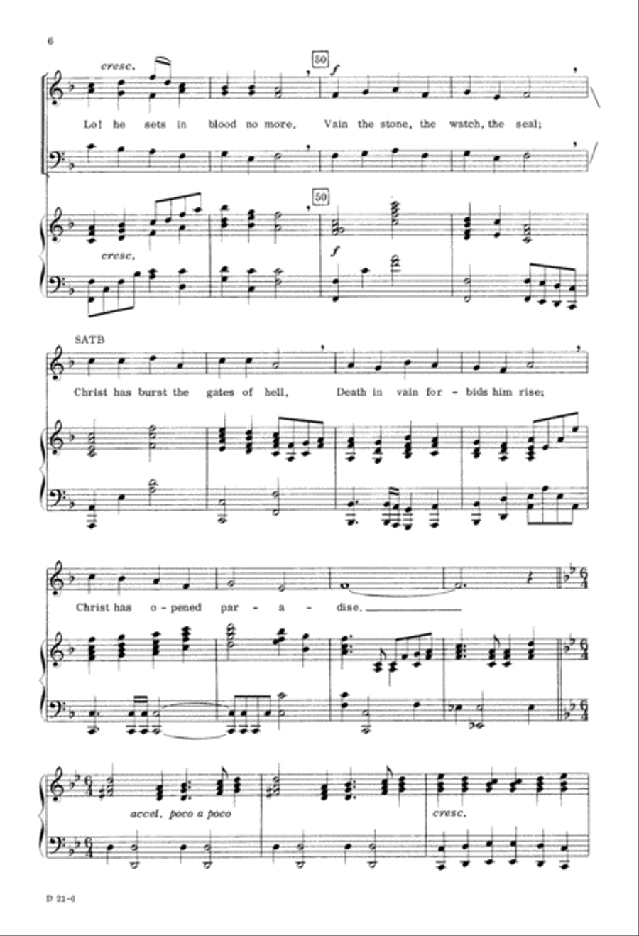 Easter (Digital Download) 4-Part scores gallery preview page 6
