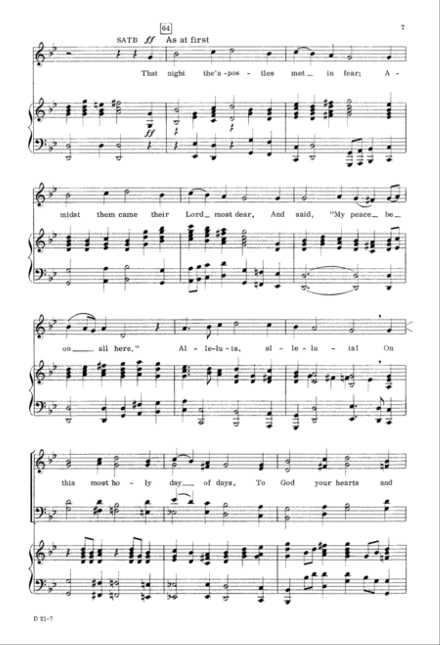 Easter (Digital Download) 4-Part scores gallery preview page 7