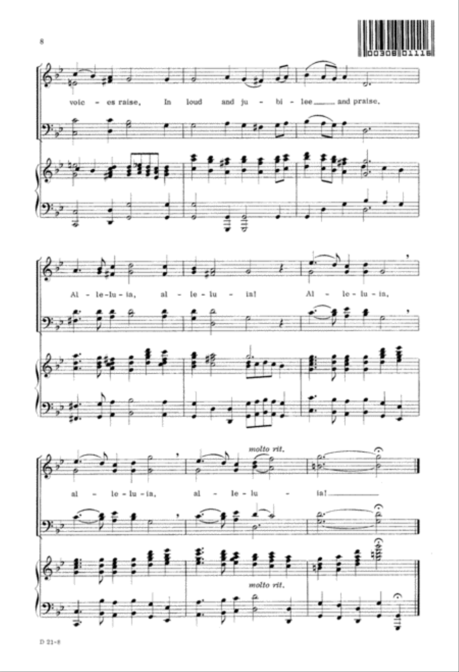 Easter (Digital Download) 4-Part scores gallery preview page 8