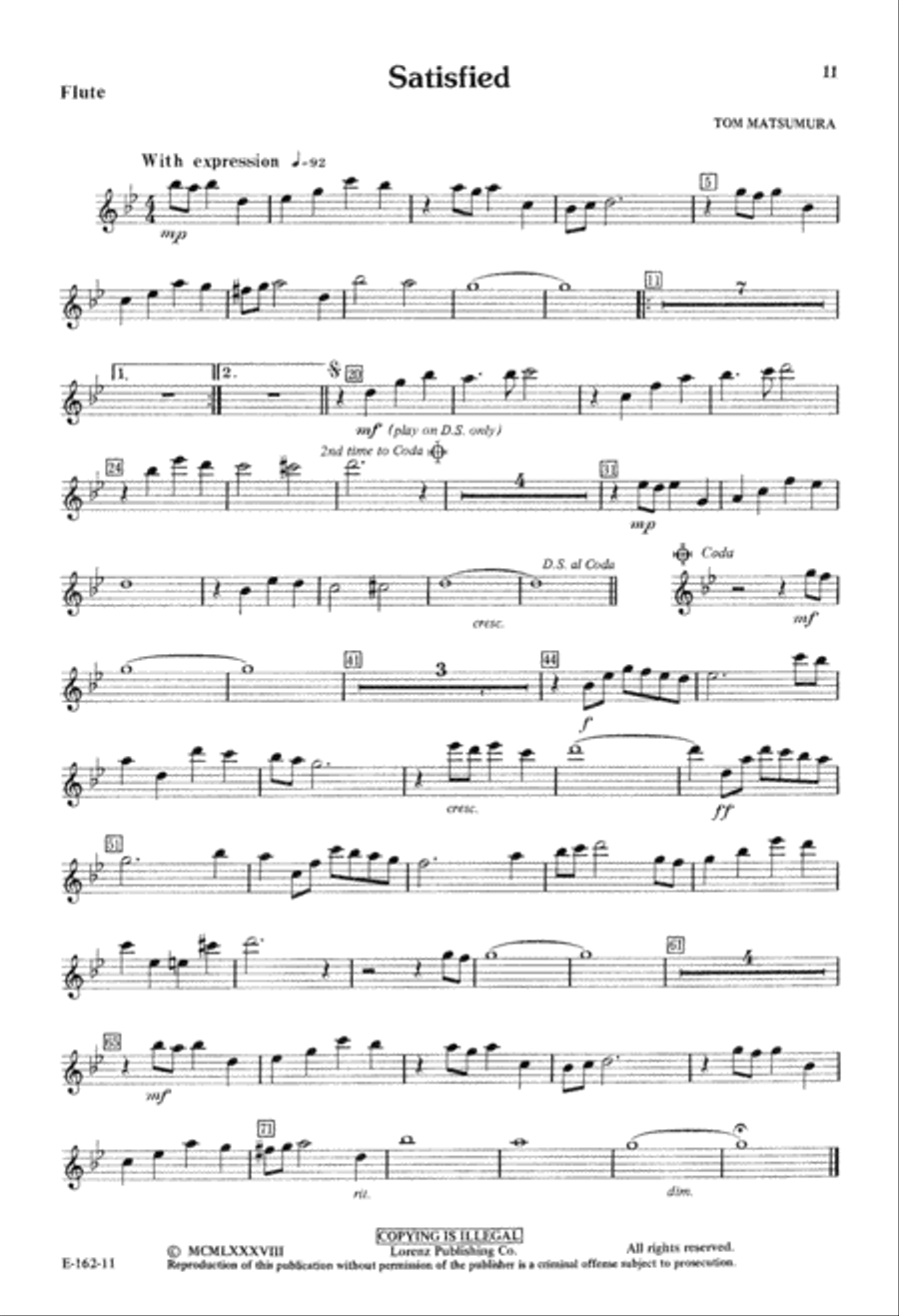 Satisfied (Digital Download) 4-Part scores gallery preview page 11