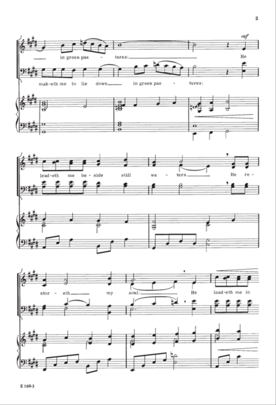 The Lord Is My Shepherd (Digital Download) 4-Part scores gallery preview page 3